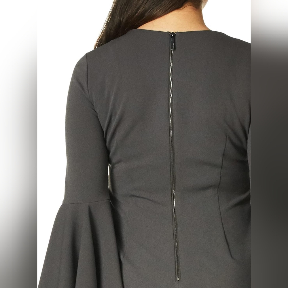 Calvin Klein Solid Sheath With Cascading Bell Sle… - image 8